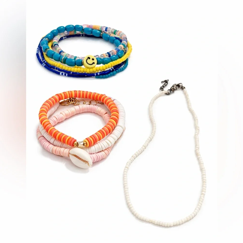 Colorful Beaded Kids Bracelet Set